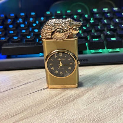 ZipPro® Saatli Ejderha Alevli Çakmak