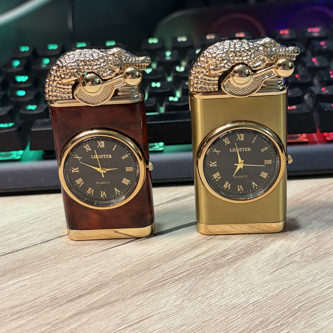 ZipPro® Saatli Ejderha Alevli Çakmak